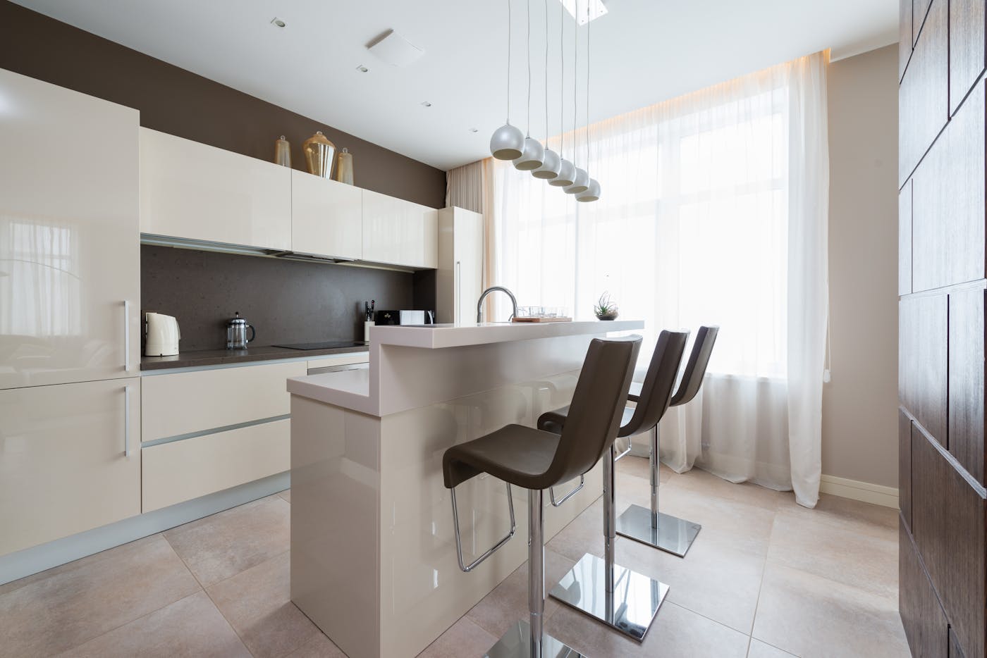 Luxury fitted kitchen interior